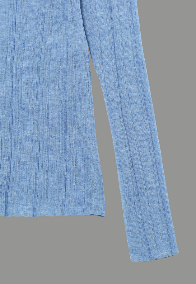 SHEER RIB KNIT 詳細画像 Blue 4