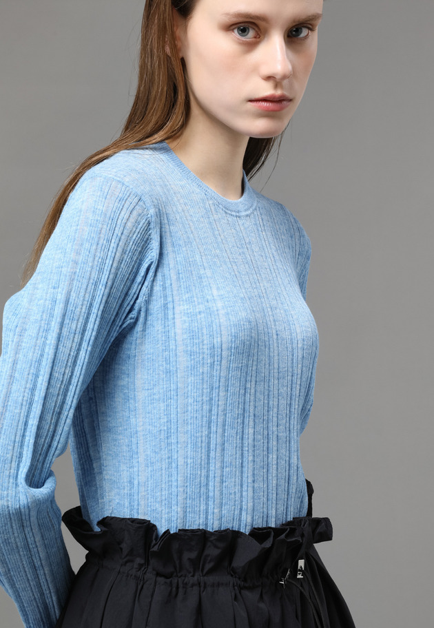 SHEER RIB KNIT 詳細画像 Blue 6