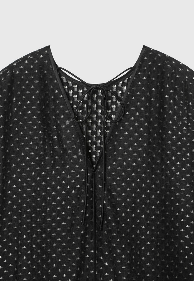 DOT JACQUARD DRESS 詳細画像 Black 12