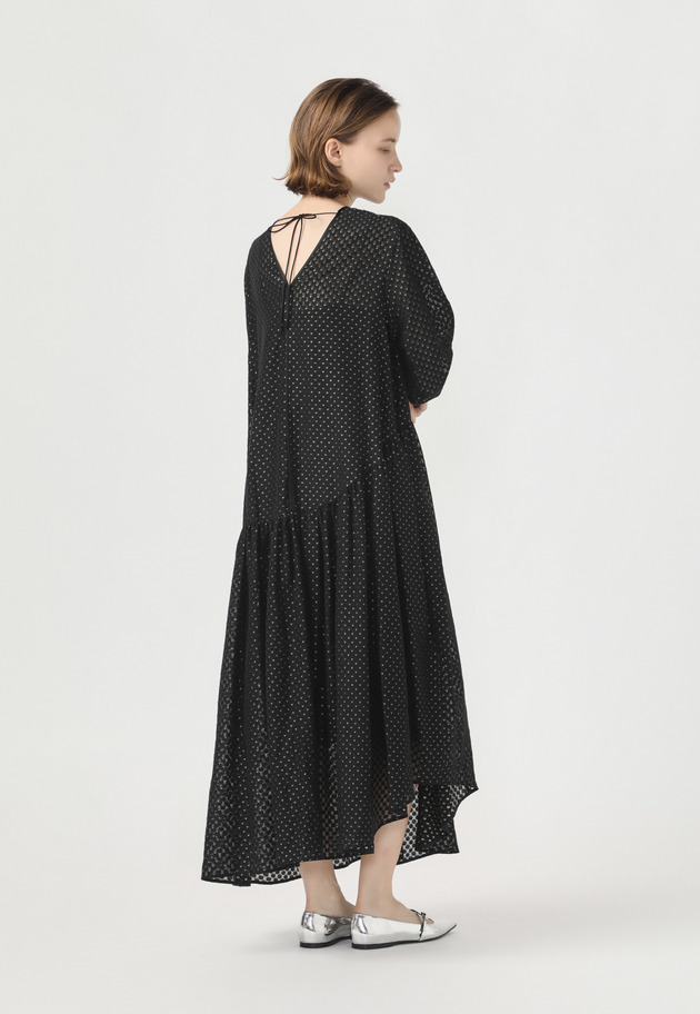 DOT JACQUARD DRESS 詳細画像 Black 4