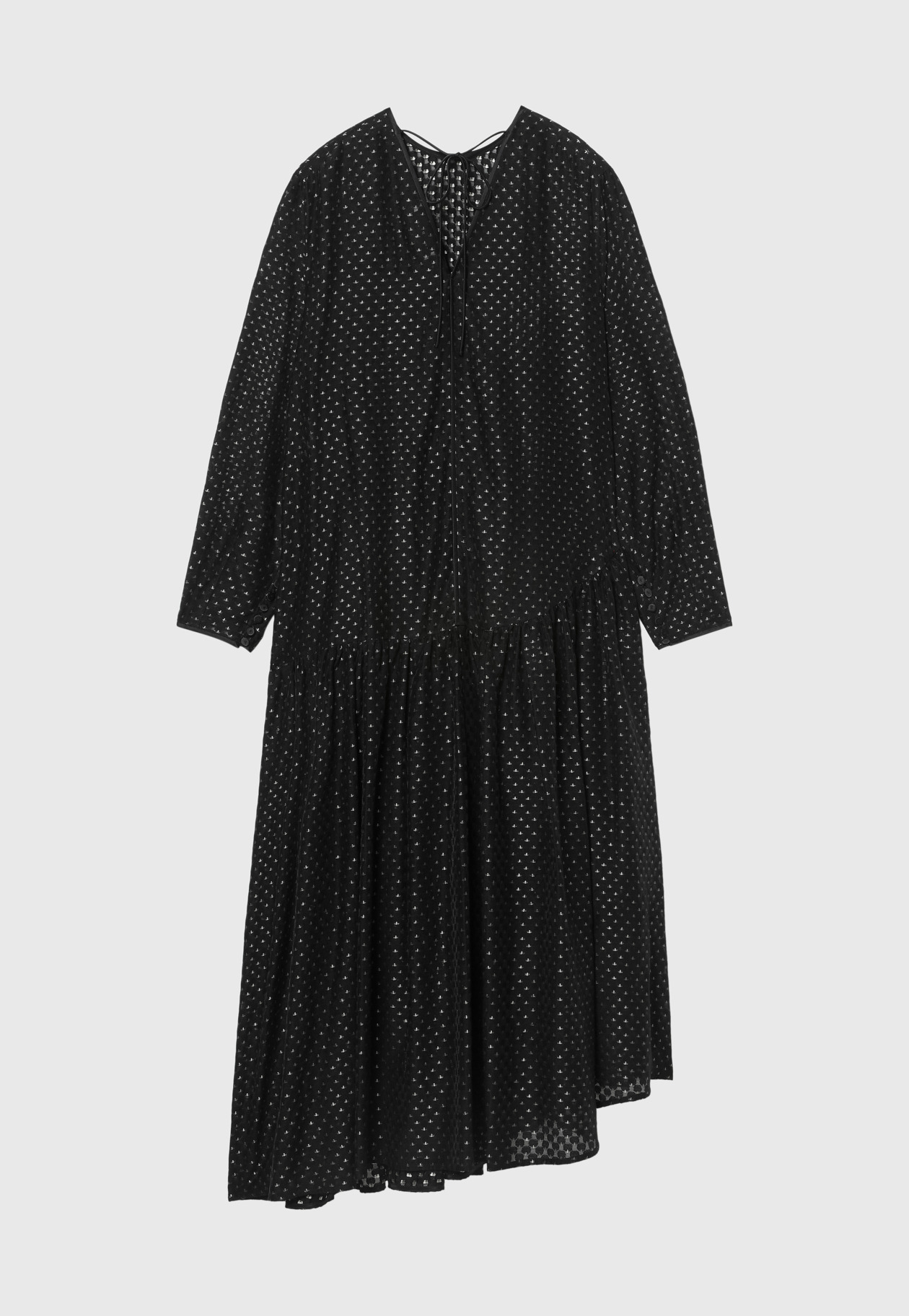 DOT JACQUARD DRESS 詳細画像 Black 8