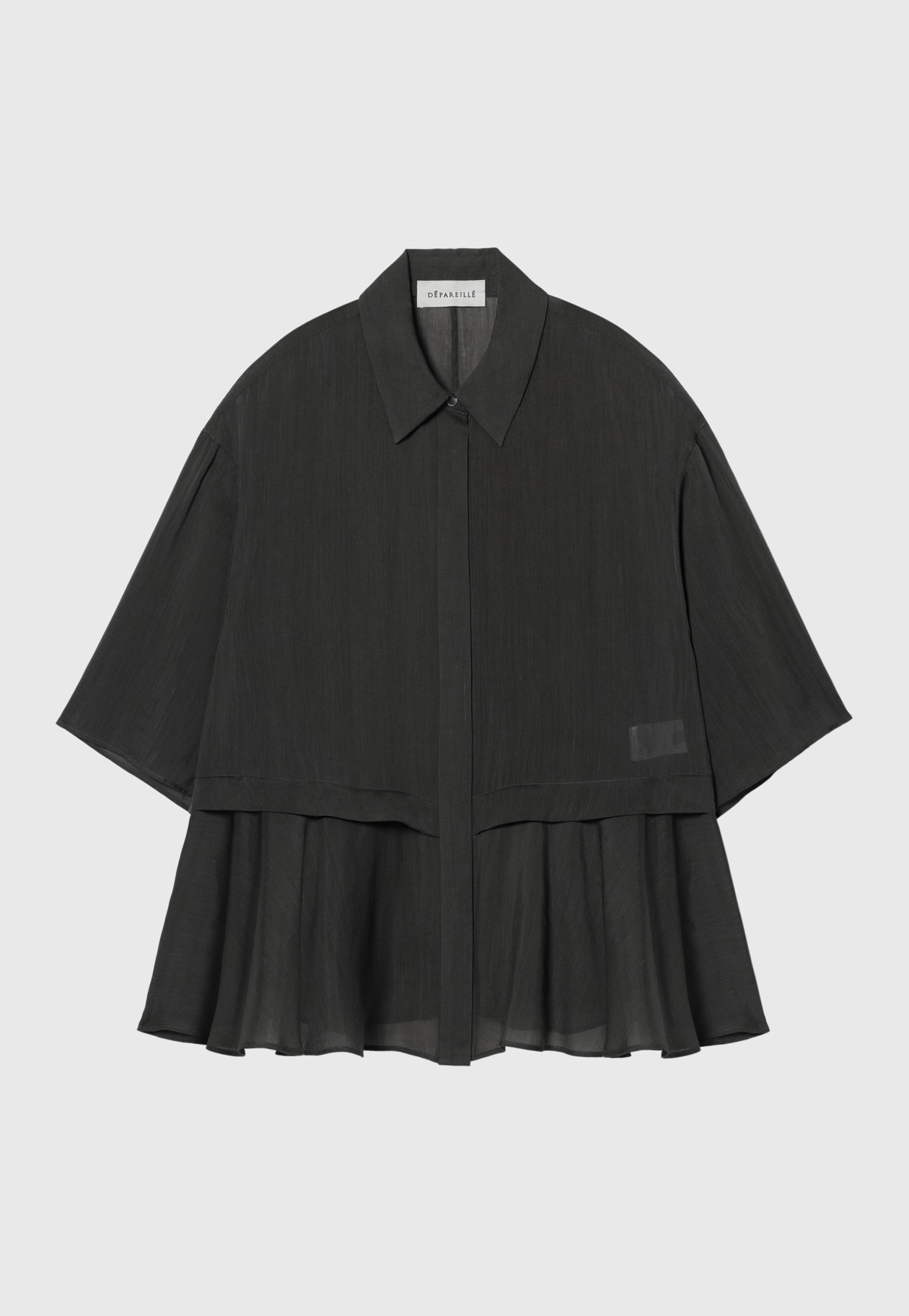 RAMIE VISCOSE PEPLUM BLOUSE 詳細画像 Chcl 1