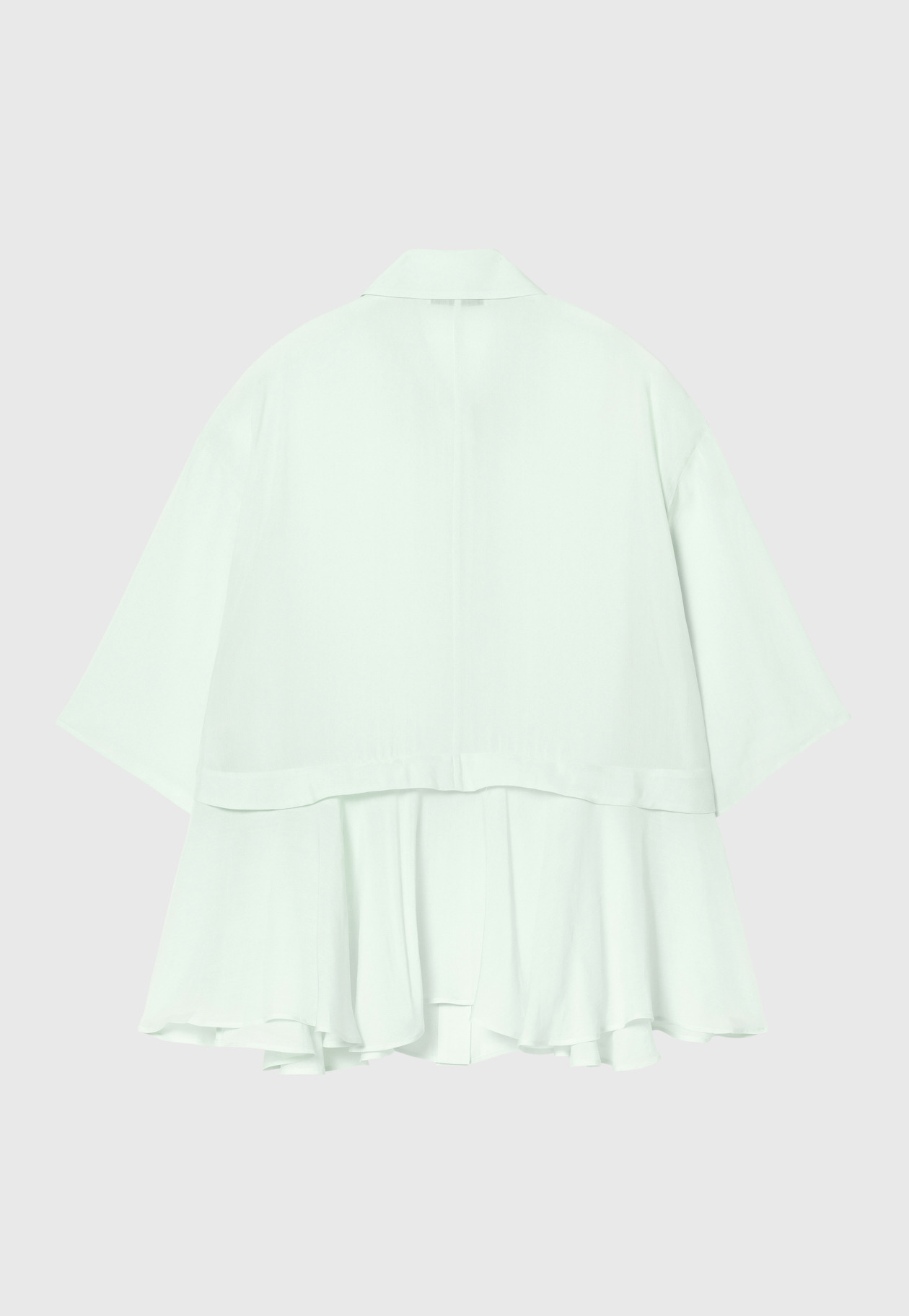 RAMIE VISCOSE PEPLUM BLOUSE 詳細画像 Mint 2