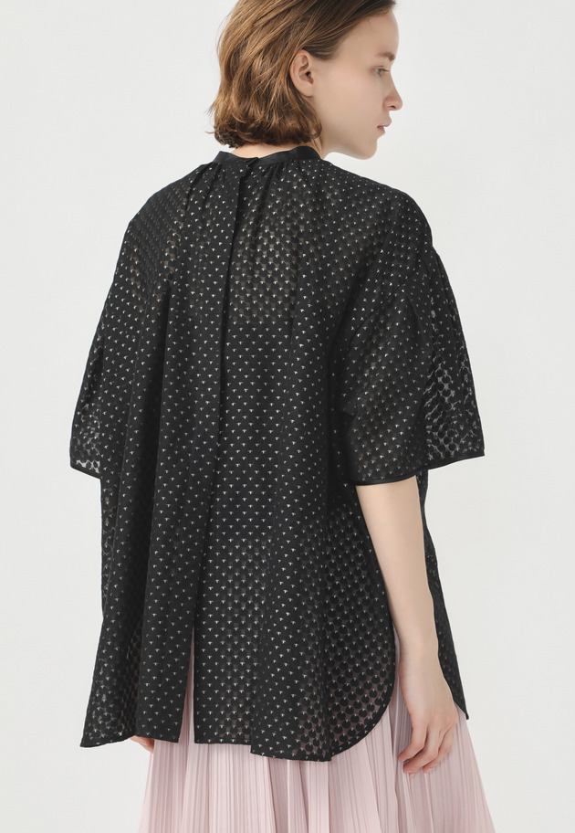 DOT JACQUARD BLOUSE 詳細画像 Black 2