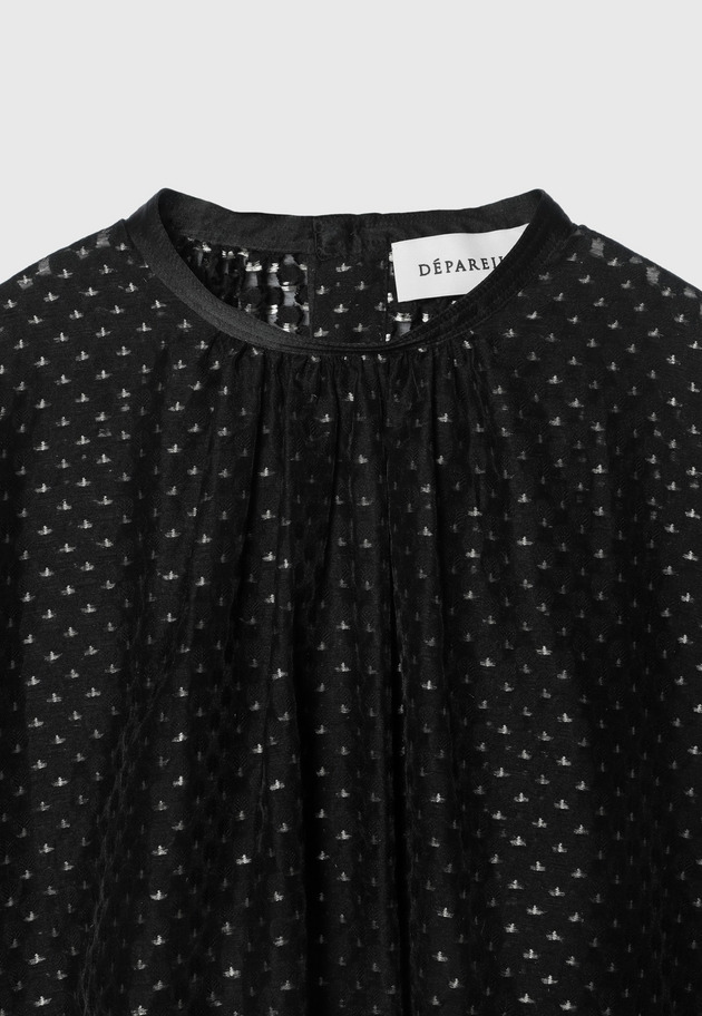 DOT JACQUARD BLOUSE 詳細画像 Black 8