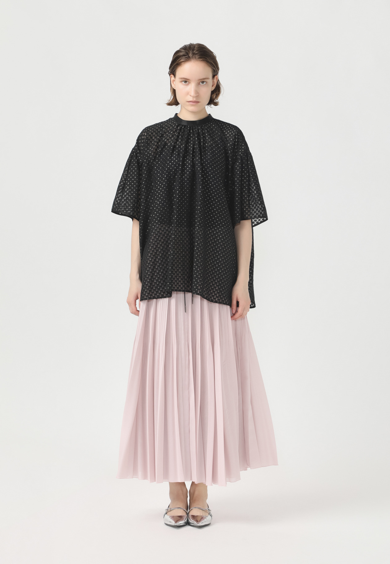 DOT JACQUARD BLOUSE 詳細画像 Black 3