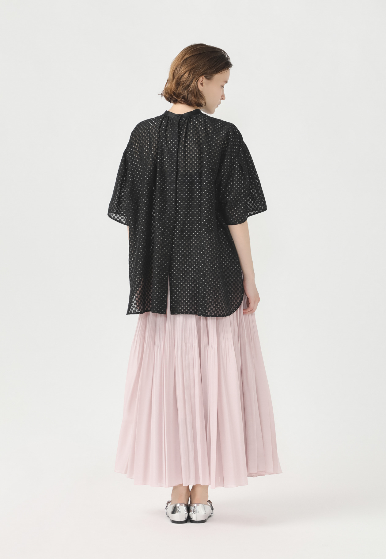 DOT JACQUARD BLOUSE 詳細画像 Black 5