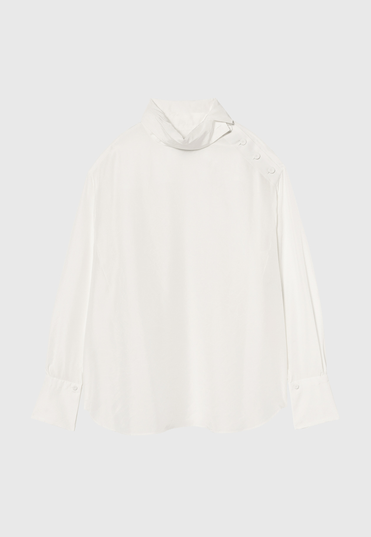 SILK CUPRA WASHER BLOUSE 詳細画像 Ivory 15