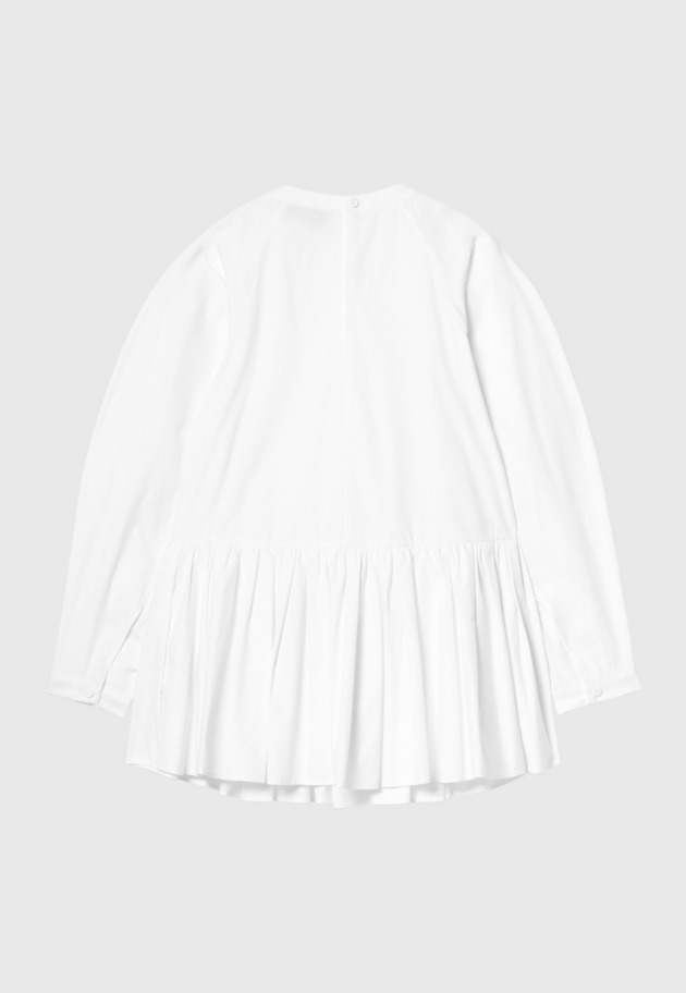 COTTON SILK TYPEWRITER BLOUSE 詳細画像 White 5