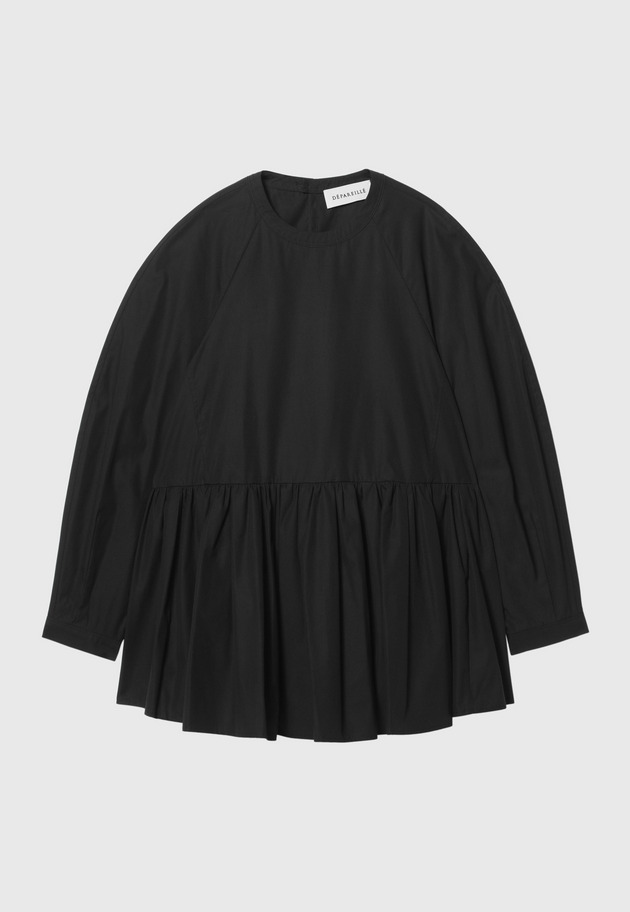 COTTON SILK TYPEWRITER BLOUSE 詳細画像 Black 1