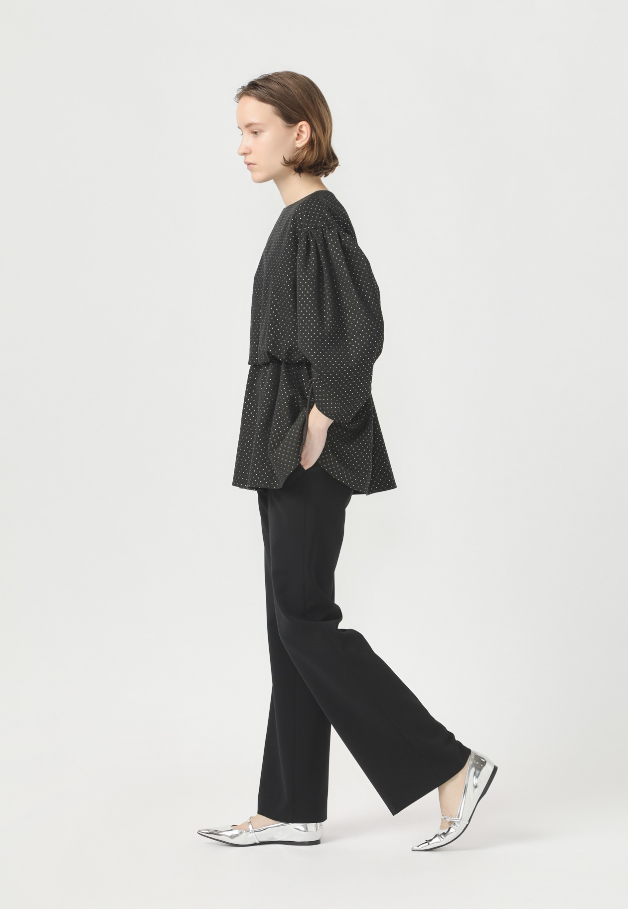 STRAIGHT FLARE PANTS 詳細画像 Black 3