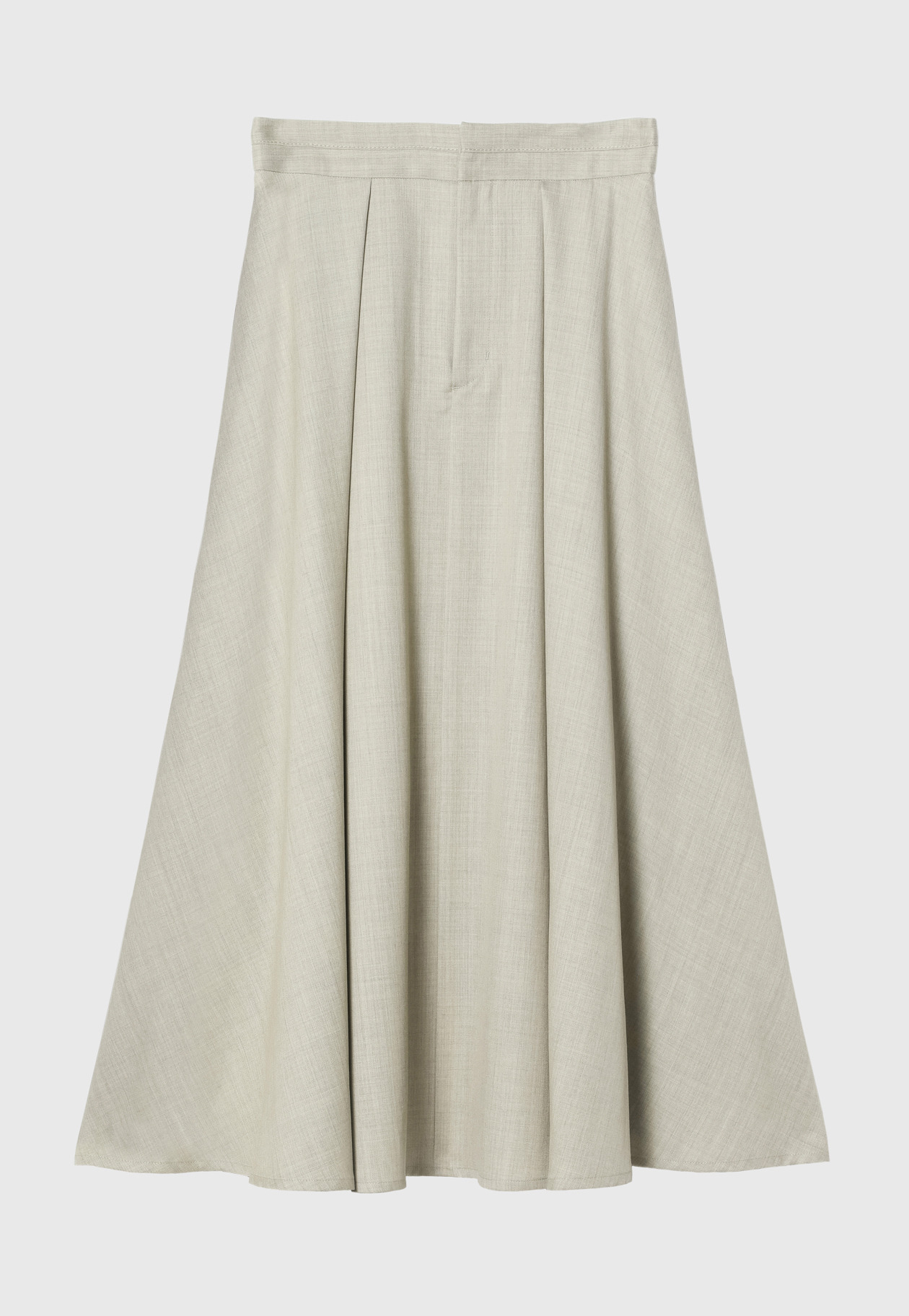 WOOL TWILL FLARE SKIRT 詳細画像 Beige 3