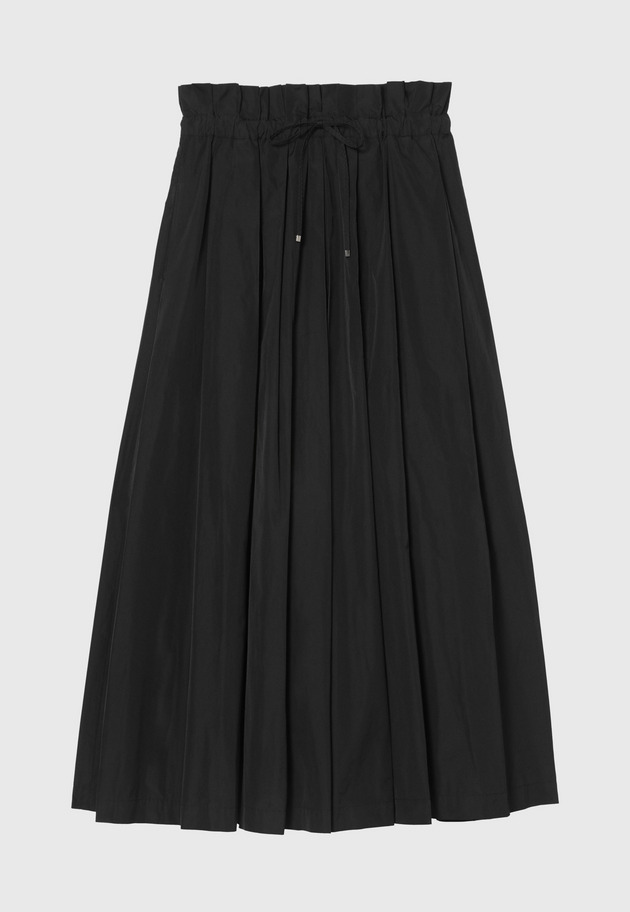 TAFFETA TUCK SKIRT 詳細画像 Black 1