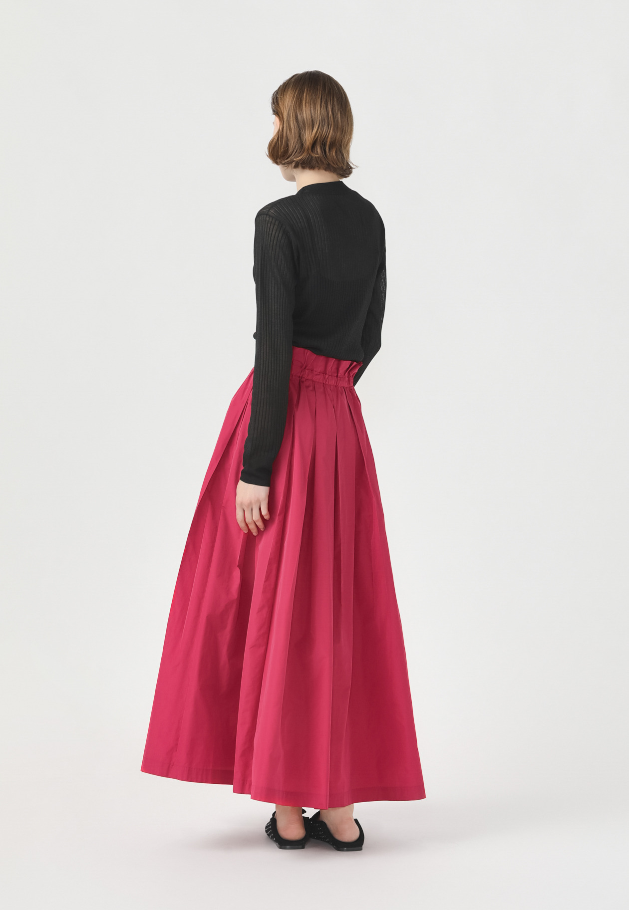 TAFFETA TUCK SKIRT 詳細画像 Pink 3