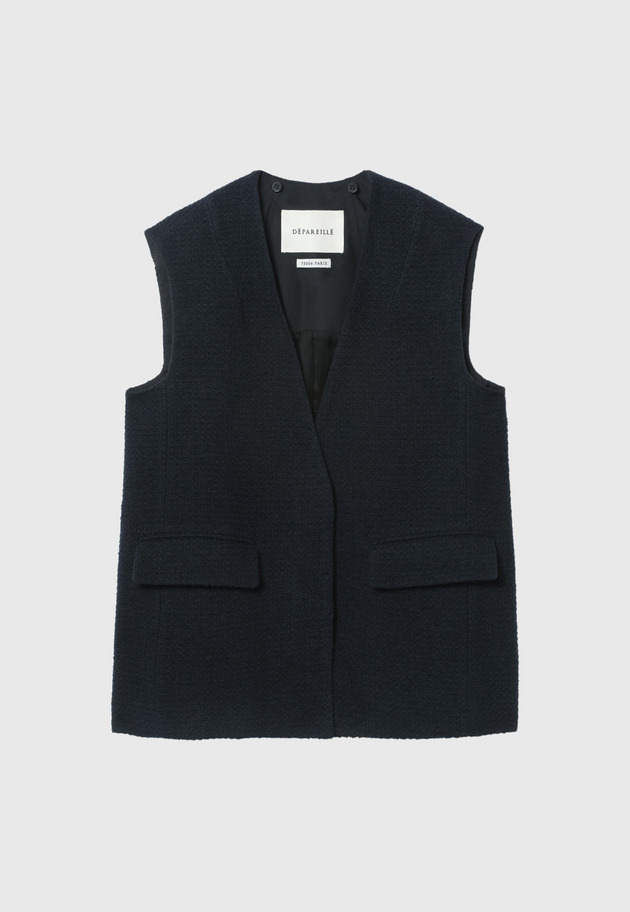 TWEED 2WAY COLLAR GILET  詳細画像 Navy 12