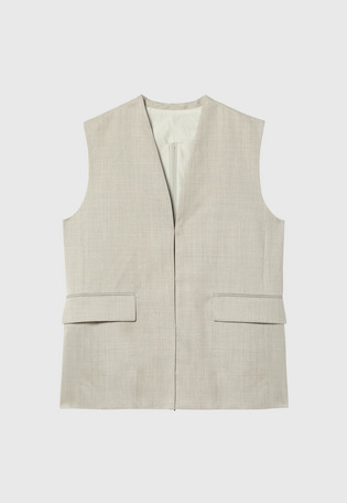 WOOL TWILL GILET