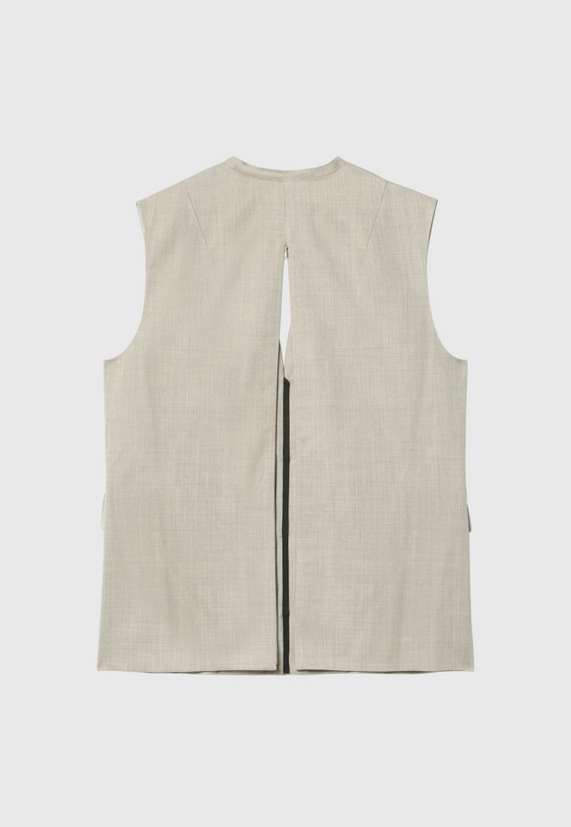 WOOL TWILL GILET 詳細画像 Beige 6