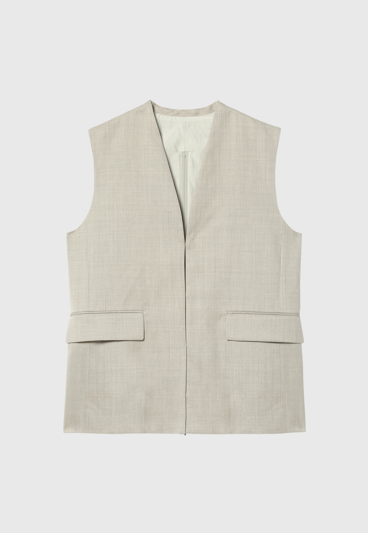 WOOL TWILL GILET 詳細画像 Beige 1