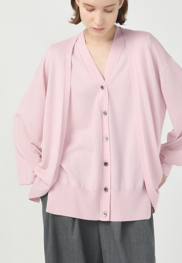 FRONT LAYER CARDIGAN 詳細画像 Pink 2