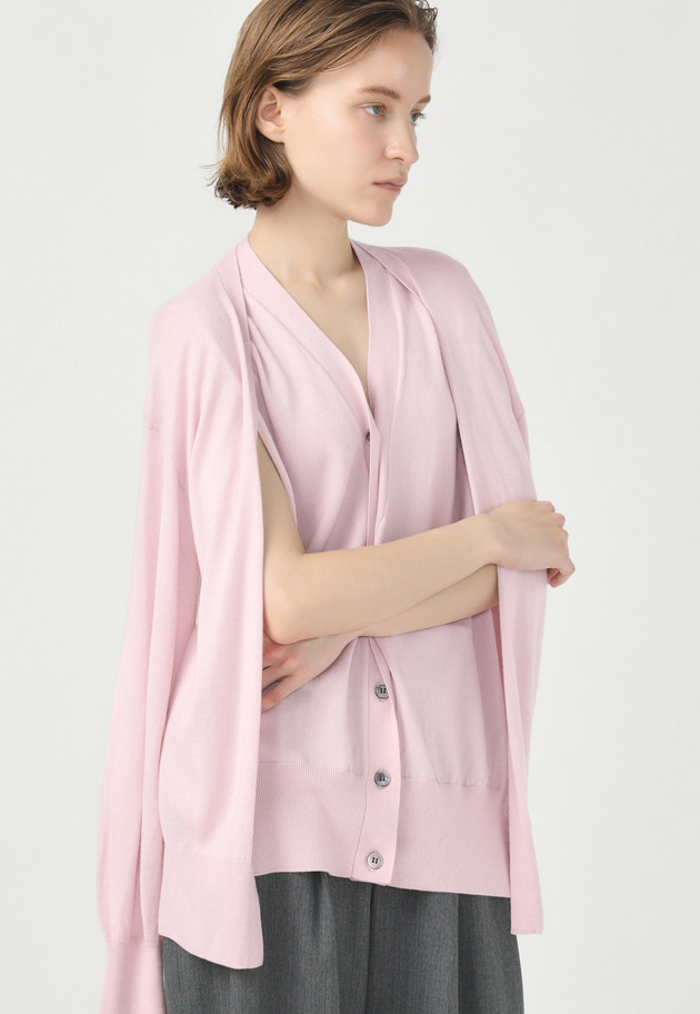 FRONT LAYER CARDIGAN 詳細画像 Pink 4