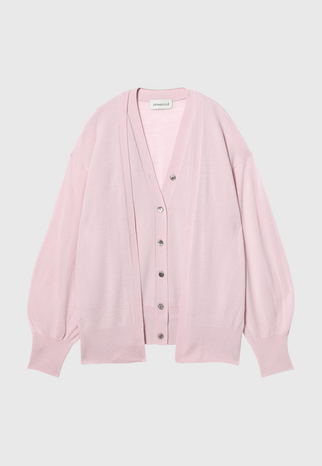 FRONT LAYER CARDIGAN 詳細画像 Pink 9