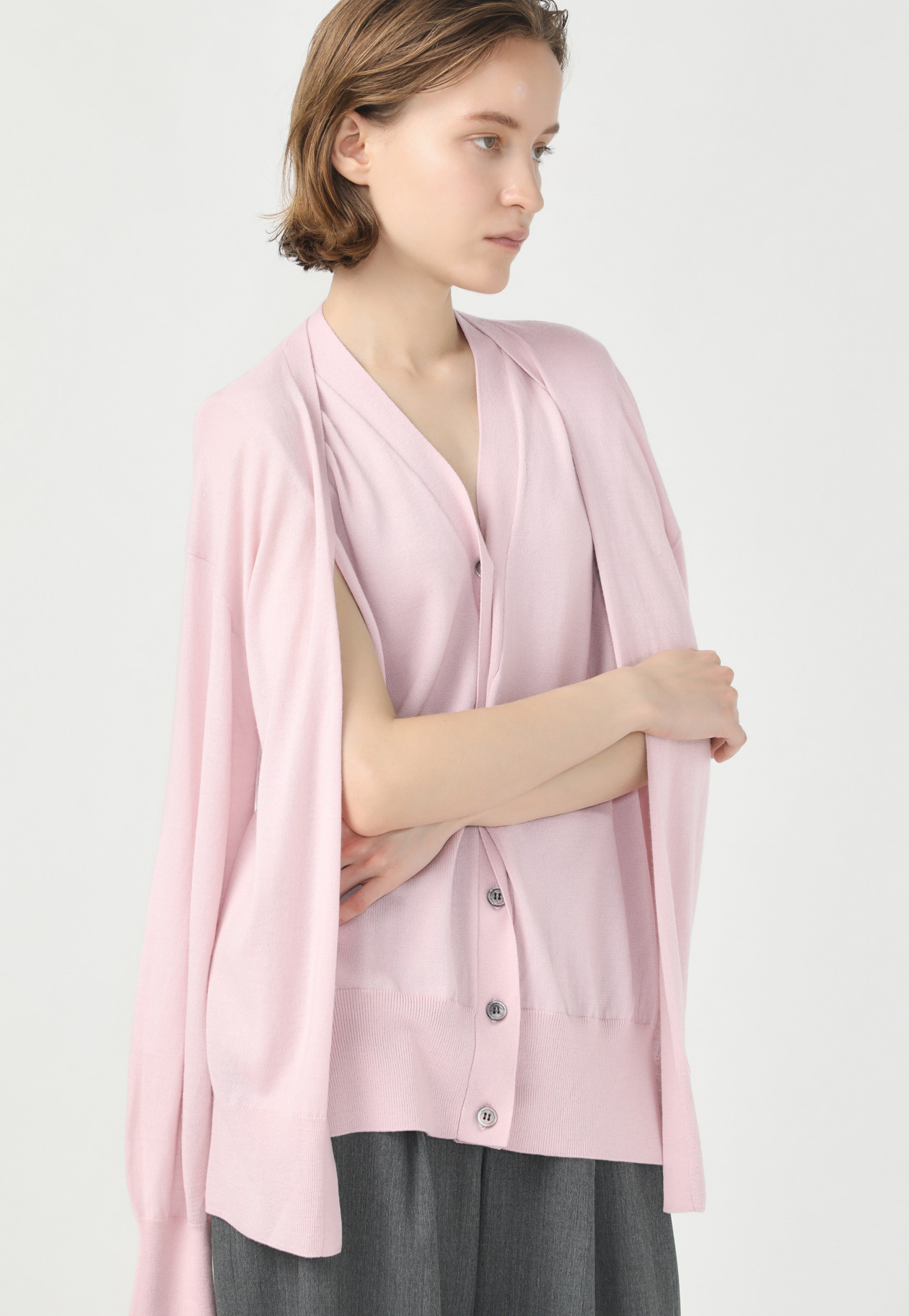 FRONT LAYER CARDIGAN 詳細画像 Pink 4