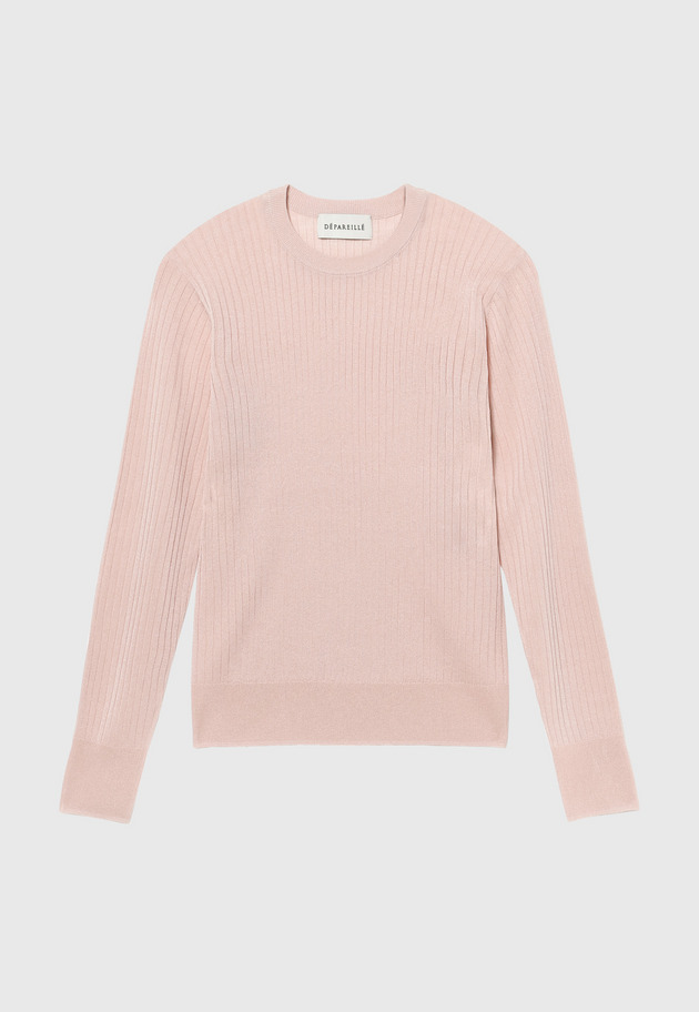 SHEER RIB PULLOVER 詳細画像 Pink 1