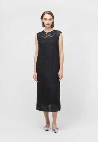 WOOL CORD LACE DRESS