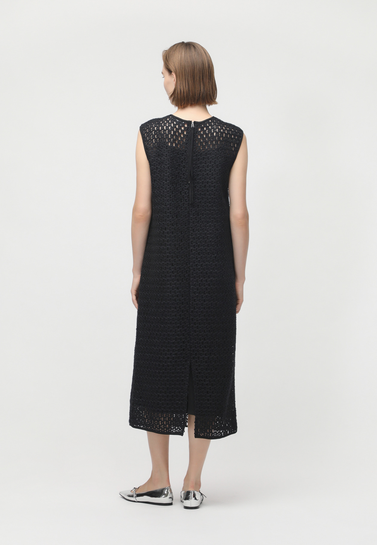 WOOL CORD LACE DRESS 詳細画像 Black 3