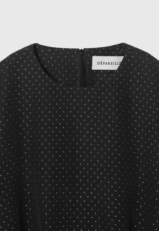 METALLIC DOT JACQUARD GATHER BLOUSE 詳細画像 Chcl 11