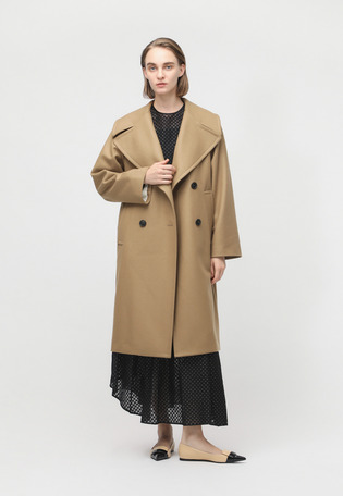 SUPER140's BIG COLLAR COAT