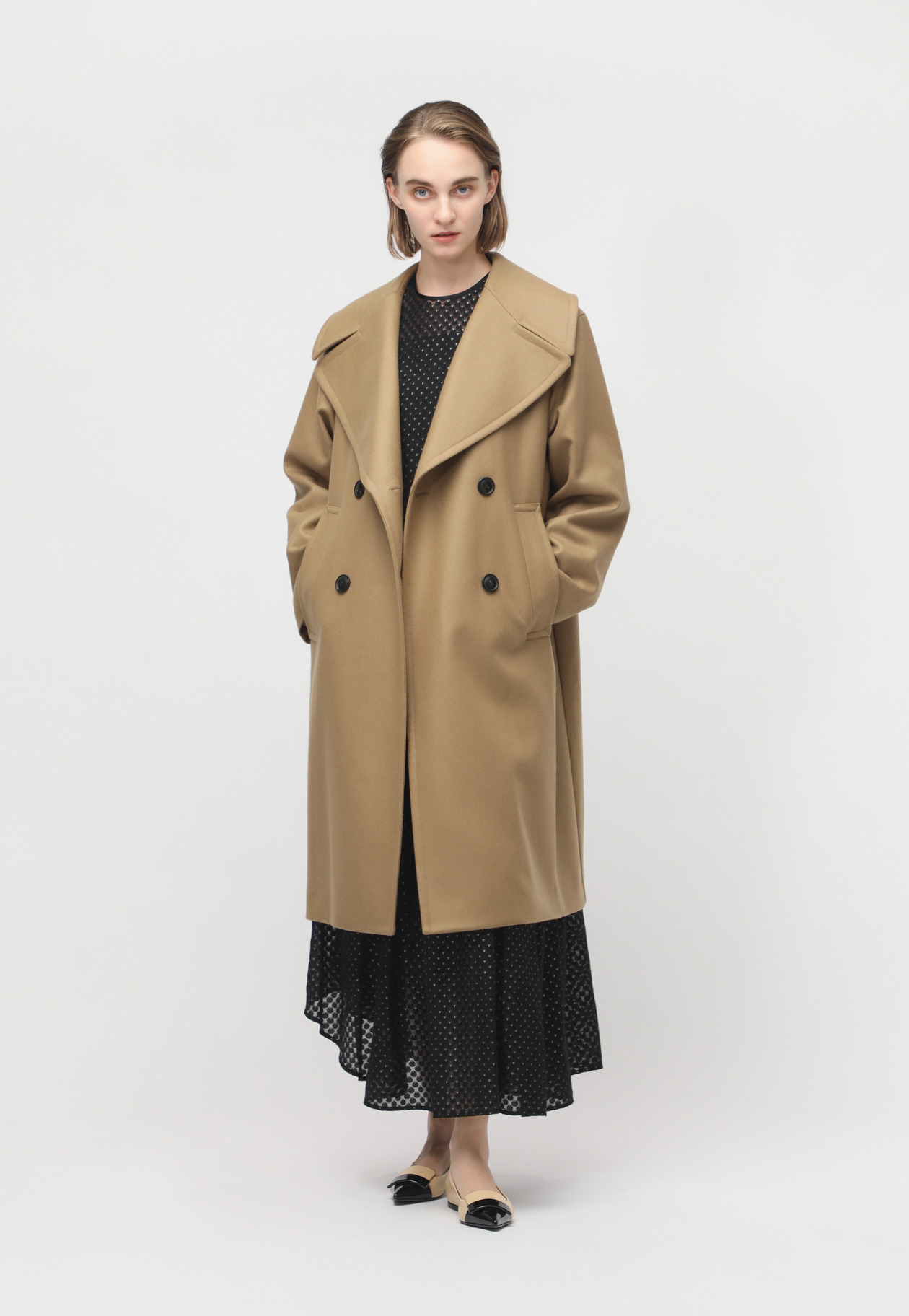 SUPER140's BIG COLLAR COAT 詳細画像 Camel 2