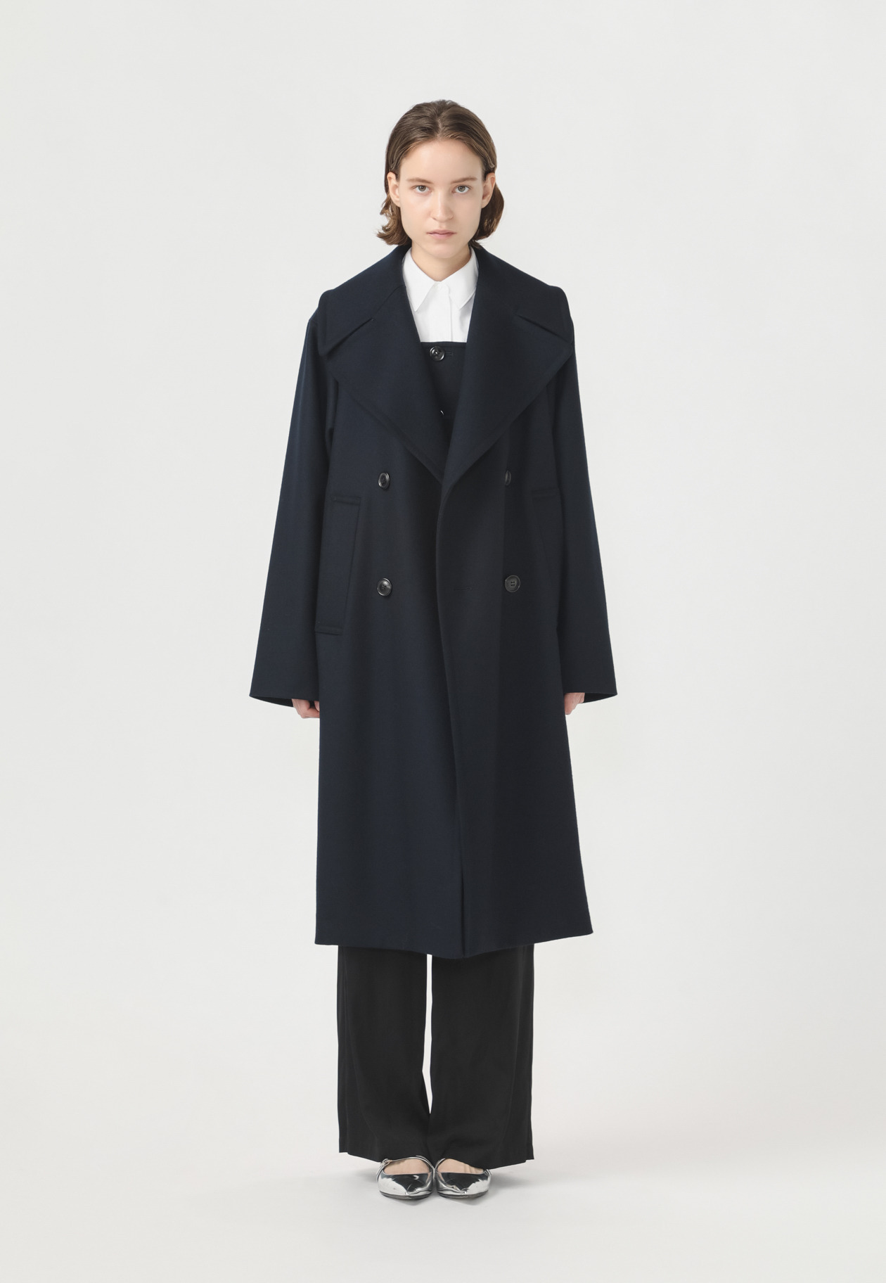 SUPER140's BIG COLLAR COAT 詳細画像 Navy 1