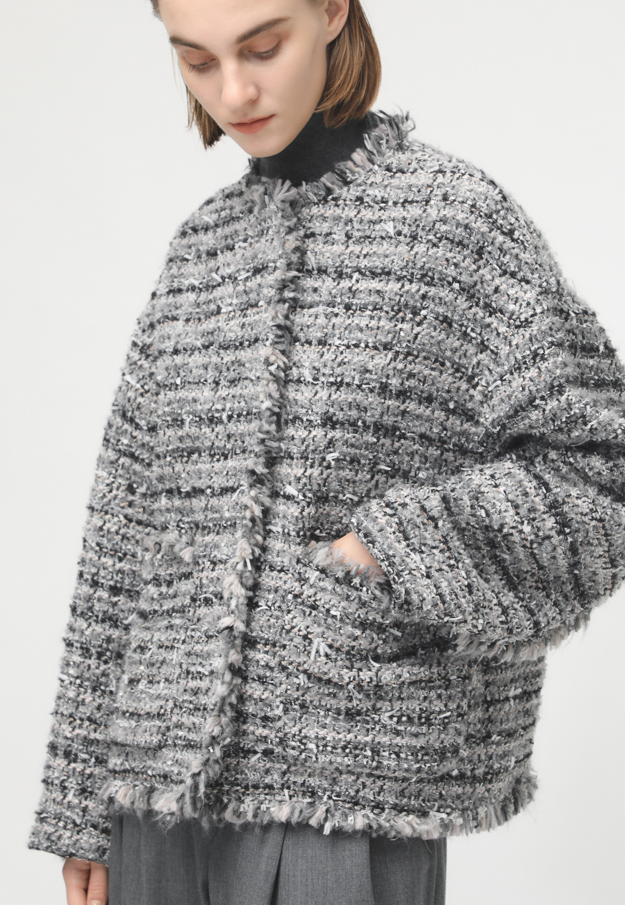 MIX YARN TWEED JACKET 詳細画像 G.BE 2