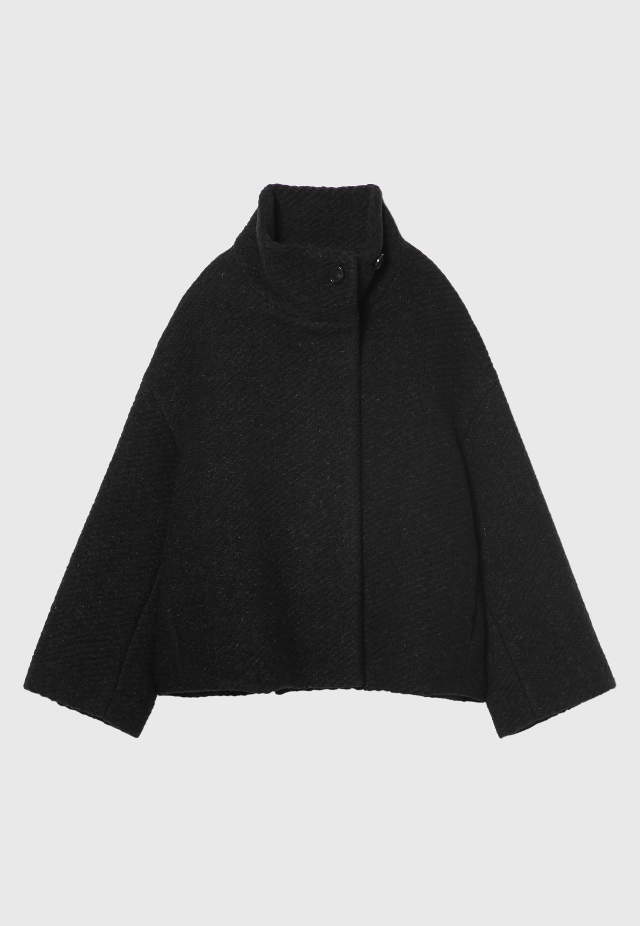 MOHAIR POPCORN STAND COLLAR JACKET 詳細画像 Black 10