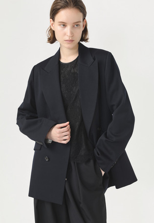 WOOL SILK TWILL DOUBLE JACKET