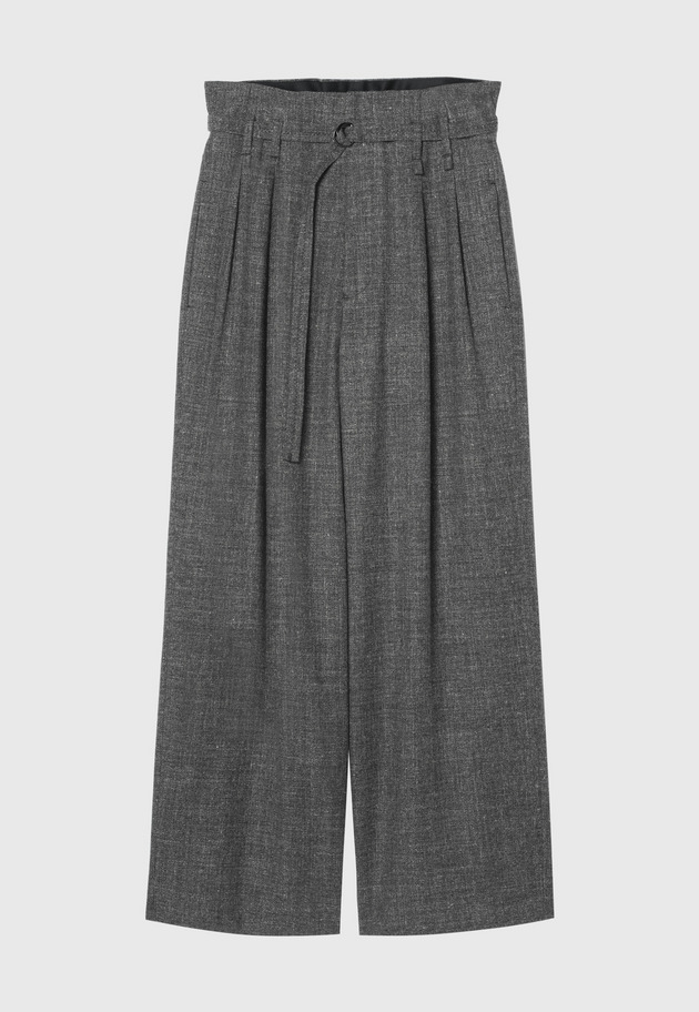 WOOL LINEN SLAB PANTS 詳細画像 Chcl 7