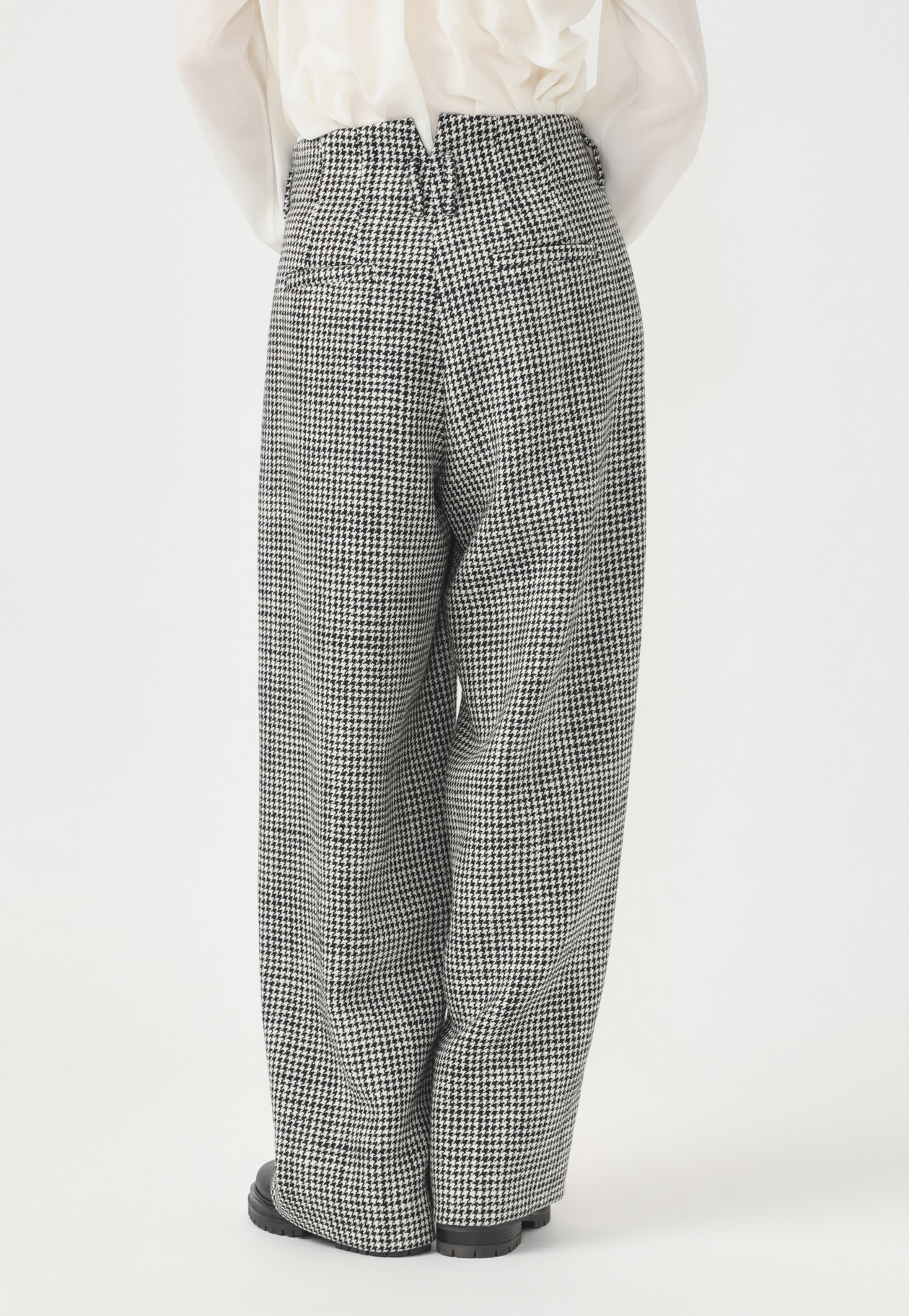 HOUNDSTOOTH CURVE PANTS 詳細画像 Black 2