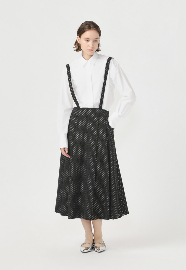 METALLIC DOT JACQUARD TUCK SKIRT 詳細画像 Chcl 1