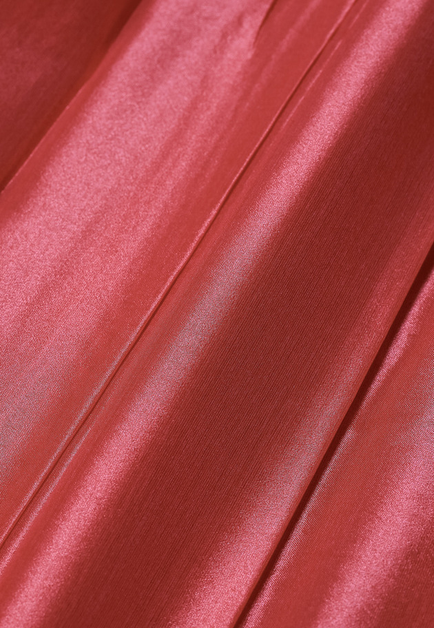 SILK POLYESTER PLEATS SKIRT 詳細画像 Red 11