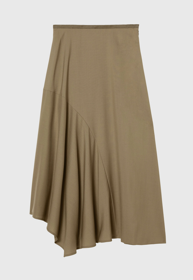 WOOL TORO ASYMMETRY SKIRT 詳細画像 Camel 6