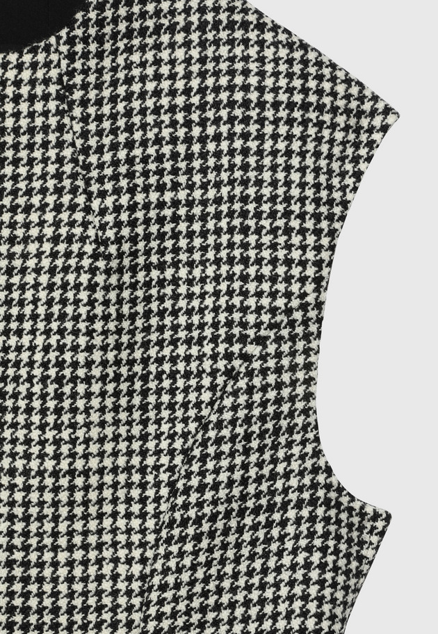 HOUNDSTOOTH BODY CONSCIOUS GILET 詳細画像 Black 8