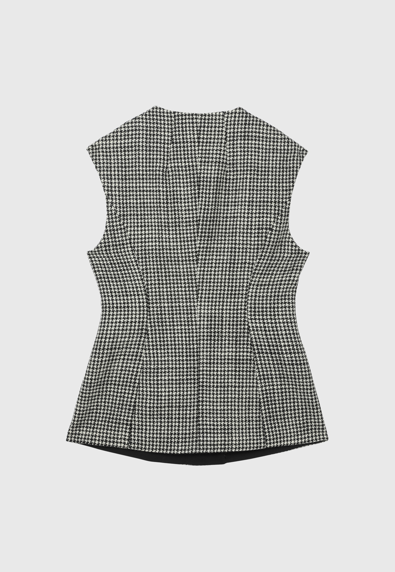 HOUNDSTOOTH BODY CONSCIOUS GILET 詳細画像 Black 6