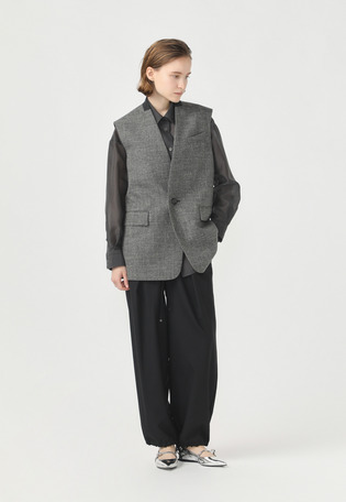 WOOL LINEN SLAB GILET