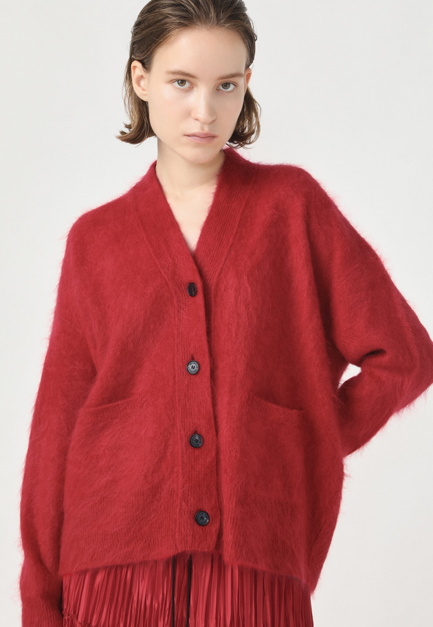 CASHMERE FUR CARDIGAN 詳細画像 Red 1