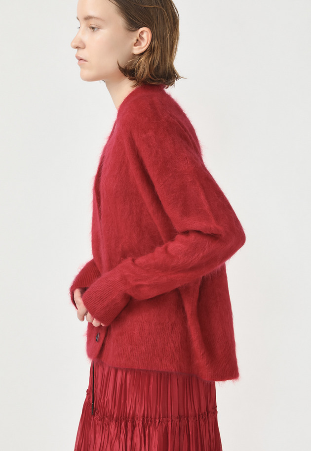 CASHMERE FUR CARDIGAN 詳細画像 Red 2