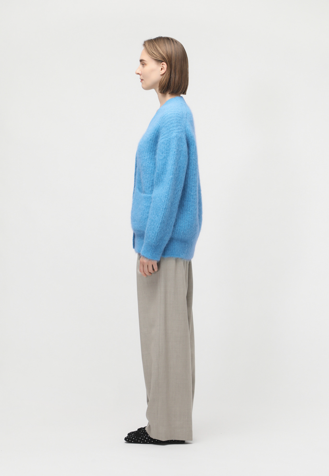 MOHAIR ALPACA CARDIGAN 詳細画像 Blue 3