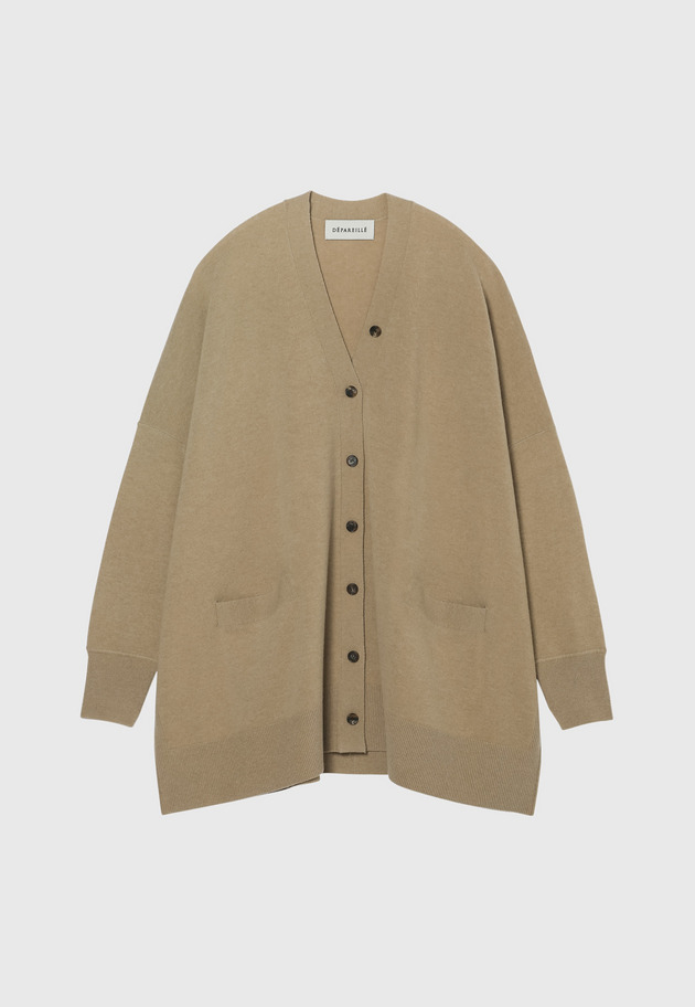 HIGH GAGE V NECK CARDIGAN 詳細画像 Camel 1