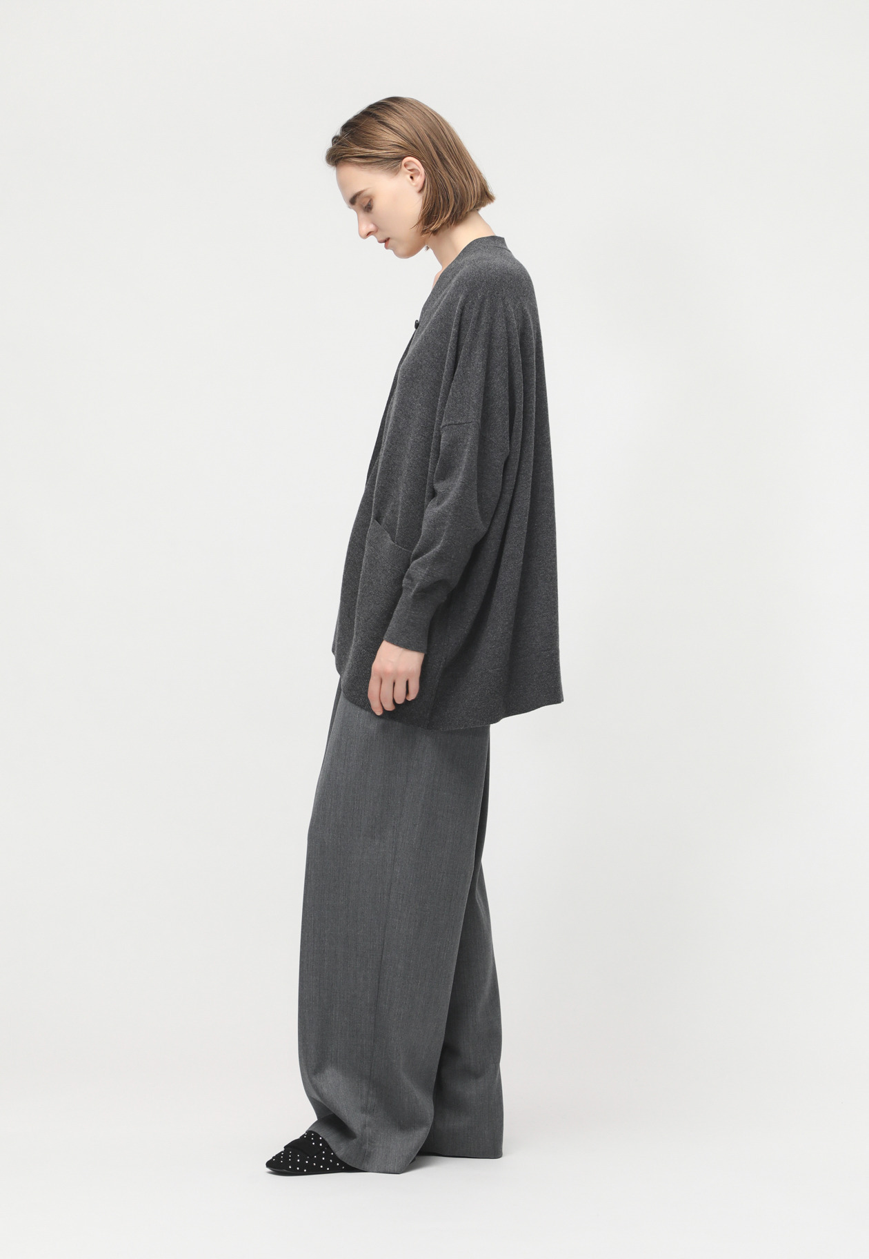 HIGH GAGE V NECK CARDIGAN 詳細画像 Chcl 2