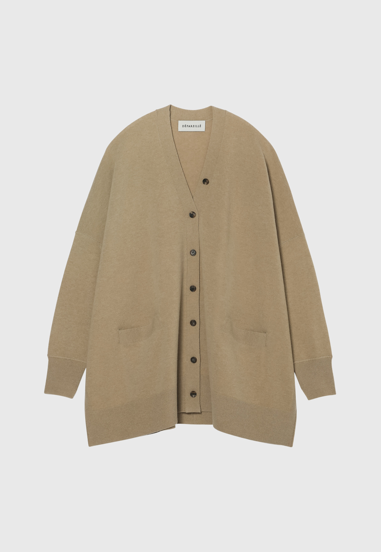 HIGH GAGE V NECK CARDIGAN 詳細画像 Camel 1